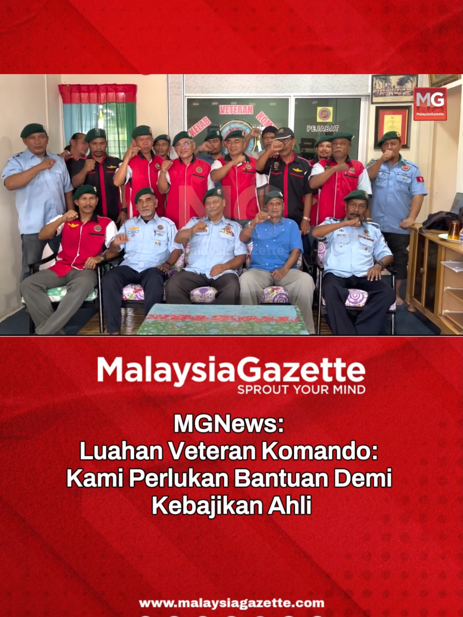 Kelab Veteran Komando Malaysia Cawangan Kelantan memohon untuk mendapatkan dana daripada pihak kerajaan bagi membantu ahli-ahli kelab yang dalam kesusahan seperti sakit dan sebagainya ketika ditemui pemberita di rumah kelab dekat Machang Kelantan petang tadi. #VeteranKomando #Kelantan