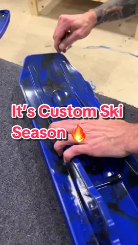 Custom Ski season is BACK! 🔥 What color combos do you want to see? Don’t forget you can now customize any of our skis at caproskis.com and there’s even a handy button to show how your design will look on your sled. These skis are Blue with Black accent. 🖤 #caproskis #snowmobiles #fyp #snowmobilelife 