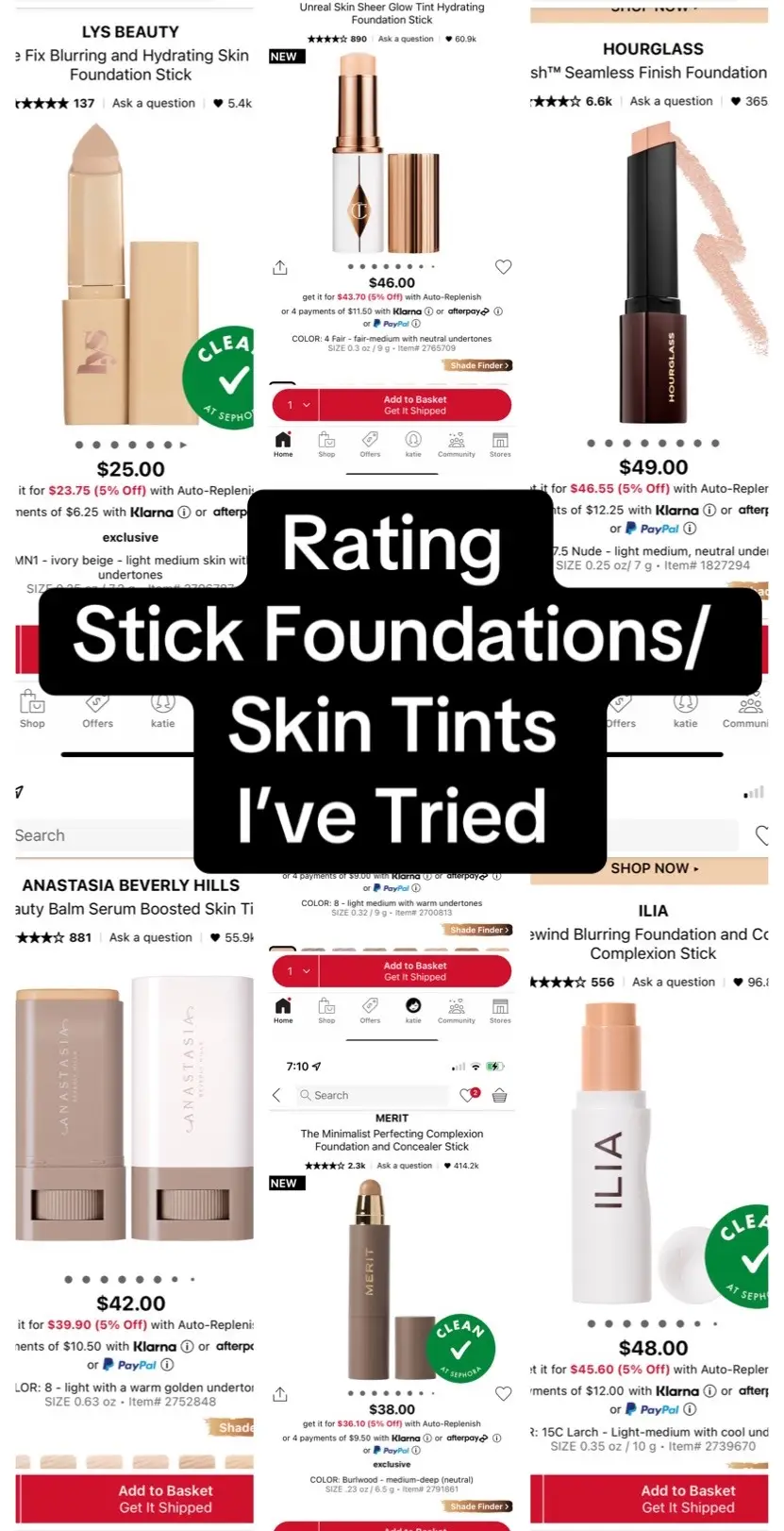 Rating stick foundations/skin tints ive tried! @Fenty Beauty @LYS Beauty @Hourglass Cosmetics  #foundationroutine #foundation #skintint #baseroutine #makeup #makeuptok #fyp #fypシ゚viral #ratingmakeup #makeupreview #stickfoundation #stickskintint #anastasiabeverlyhills #abhbeautybalm #hourglass #hourglasscosmetics #hourglassstickfoundation #ilia #iliastickfoundation #charlottetilbury #meritbeauty #lysbeauty #fentybeauty  #patrickta #patricktabeauty #patricktablush #doubletakeblush #creamblush #powderblush #blush #lipmask #mascara #makeupbrush #lipgloss #eyebrowgel #contour #bronzer #lipplumper #skincare #skincareroutine #skintok #spf #spfmakeup #sunscreen #tintedsunscreen #tintedspf #eltamd #eltamdsunscreen #colorescience #flexshield #nudestix #nudescreen #spf50 #spf30  #mascara #makeupreviews #mascarareview #mascarareview #mascararoutine #highendmascara #benefitcosmetics #benefittheyrereal #fenty #fentymascara #badgalbangmascara #dior #diormascara #urbandecay #josiemaran #tarte #rollerlash  #lipoil #lipgloss #lipplumper #viralbeauty #olehenriksen #lippeptidebalm #innbeautyproject #saiebeauty #glossybouncelipoil #summerfridays #summerfridayslipbalm #lipbalm #lippies #sephora #sephorasale #sephorarecommendation #sephoracollection #makeup #makeupfyp #makeuptok #BeautyTok #glowrecipe #huedrops #bronzingdrops #tintedspf #nudestix #nudescreen #concealer #caliray #calirayconcealer #givenchy #settingpowder #givenchyprismelibre #contour #westmanatelier #patrickta #patricktablush #caliraymascara #onesize #lipliner #mascara #settingspray #tartecosmetics #urbandecay #mascara #mascarahacks #mascarareview #mascararoutine #caliray #caliraymascara #tarte #tartemascara #tubingmascara #huda #hudabeauty #rarebeauty #rarebeautymascara #tower28 #tower28mascara #clinique #cliniquemascara #lancome #lancomemascara #toofaced #toofacedmascara #ysl #yslmascara #benefit #benefitmascara  #makeup #makeupbymario #ratingmakeupproducts #ratingbeautyproducts #productreview #makeupbymariofoundation #blush #makeupbymarioblush #creamblush #contour #bronzer #skinenhancer #foundation #concealer #lipliner #highlighter #ulta #ultabeauty #ultasale #21daysofbeauty #semiannualbeautyevent #makeupsale #haircaresale #skincaresale #makeup #MakeupRoutine #makeupnomakeup #makeuptutorial #viralbeauty #beauty #beautytok #beautytiktok #microinfluencer #beautyinfluencer #makeupfyp #haircare #hairtok #skincare #skintok #sunscreen #foundation #concealer #colorcorrector #blush #bronzingdrops #lipbalm #sephora #sephorabeauty 