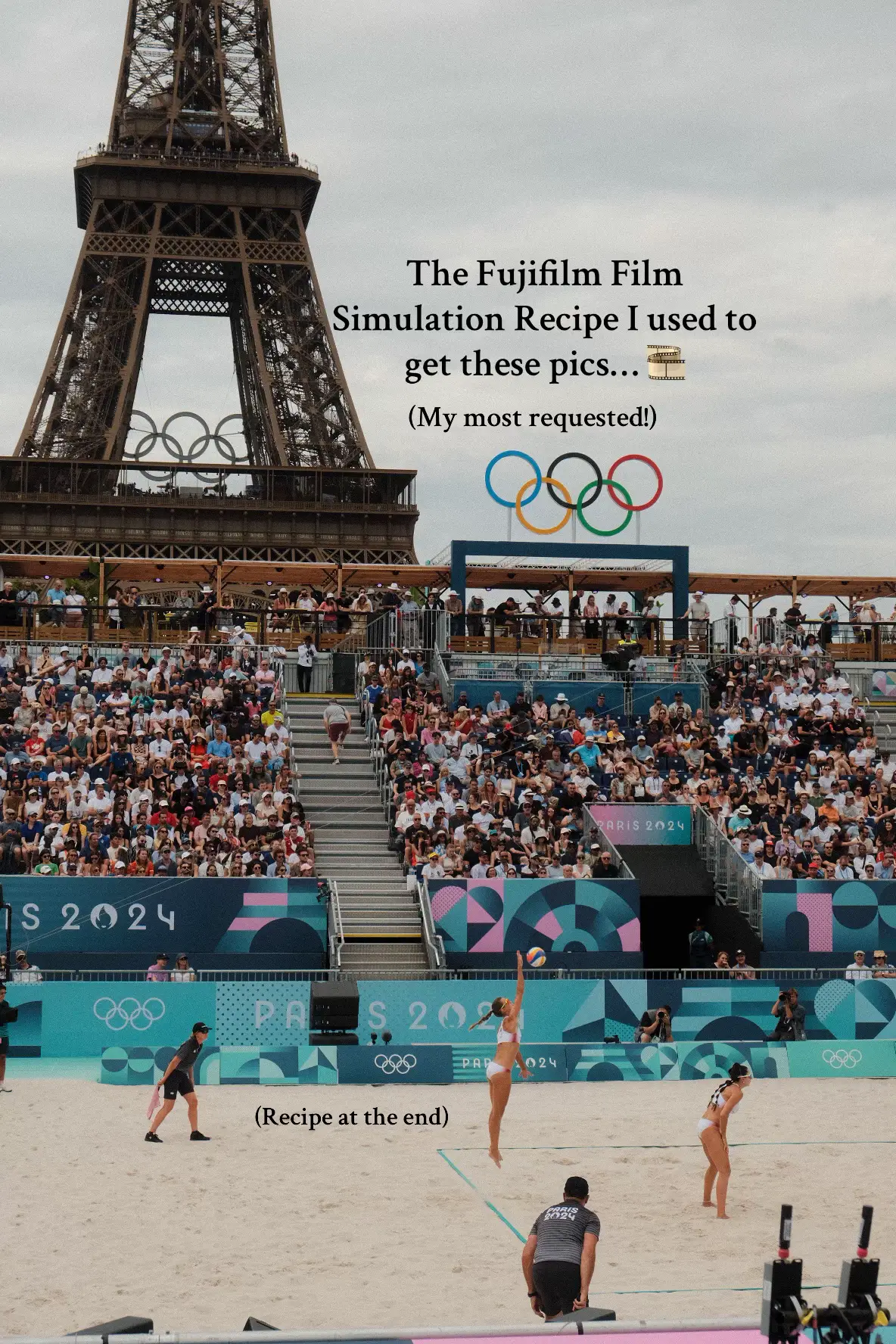 I recently bought the Fujifilm x-t 30 ii and this was my most requested film simulation film recipe for my Olympics pics! 🏐🏑🏅🚴‍♂️🏋️‍♂️ So many people asked for this so the settings to save onto your camera are at the end 😇 Soooo beyond obsessed. The best film simulation recipe!!  #fujifilm #fujifilmxt30ii #camera #eurosummer #views #travel #photography #photographytiktok #tips 