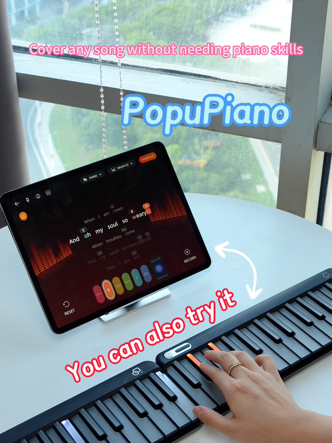 PopuPiano will tell you next chord🎹#vocals #musiccover #singing #popupiano #LA #NYC