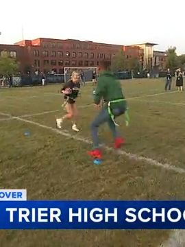 ABC7 Chicago's Terrell Brown challenged some New Trier High School students at flag football, and it was harder than it looked! #news #flagfootball