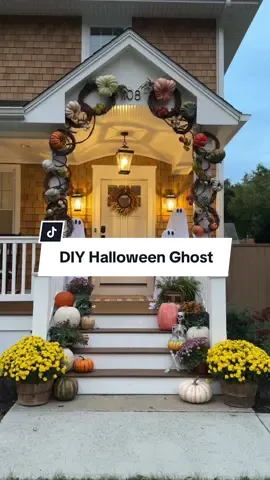 Happy Friday the 13th! This is as spooky as its going to get around here 😅. These Halloween ghosts were perfect for my porch last year. Maybe they’ll make an appearance again? 🤔 #halloweenghost #halloweenporchdecor #halloweendecor #diyghost #porchdecor #halloween #halloweendiy 