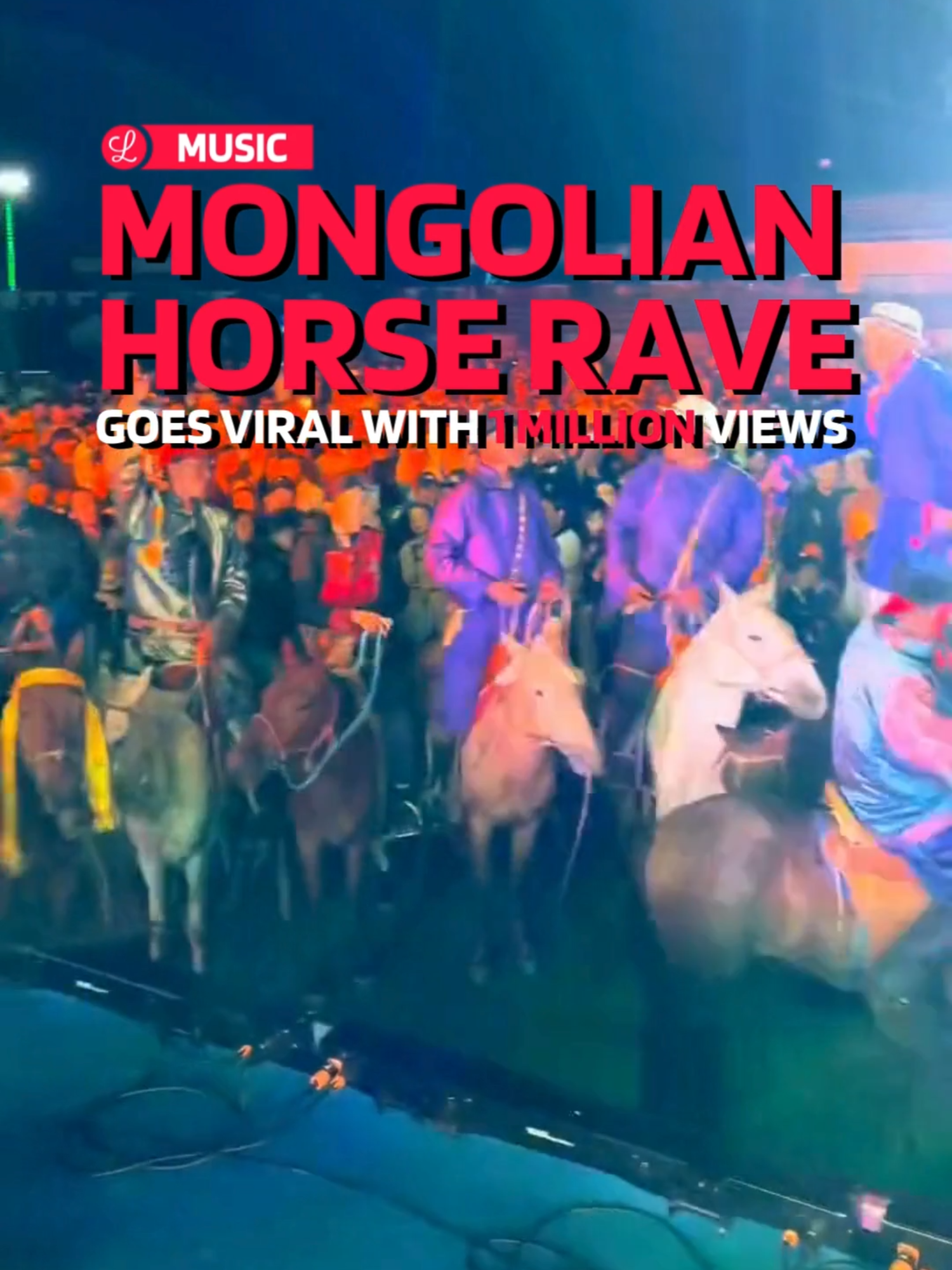 It would seem that Mongol horses vibe with a different kind of track 🐴🎧 South Korean artist @deejaysoda uploaded a video of her event in Mongolia last August where the attendees can be seen partying on horseback! These equine ravers have been making waves online, amassing over 50,000 likes and 1 million views on the original post on TikTok. Not to mention, the widespread coverage its been getting online. The locals have been known for their fondness of horses through history. Ancient warriors rode them into battle, but nowadays, it would seem they ride them into raves. Would you take a horse as your rave buddy?