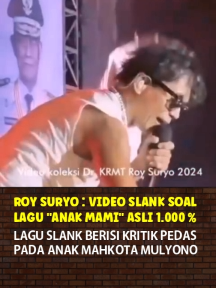 ROY SURYO PASTIKAN LAGU SLANK ANAK MAMI ASLI 1000 PERSEN: Lagu Slank Berisi Kritik Pedas ke Anak Mulyono, Juga Singgung Jet Pribadi