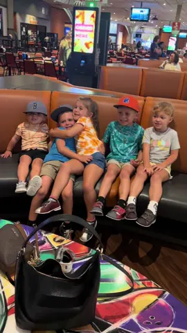 Baseball free night spent at the bowling alley with family 🎳🫶🏻 #MomsofTikTok #sahm #Vlog #momlife 