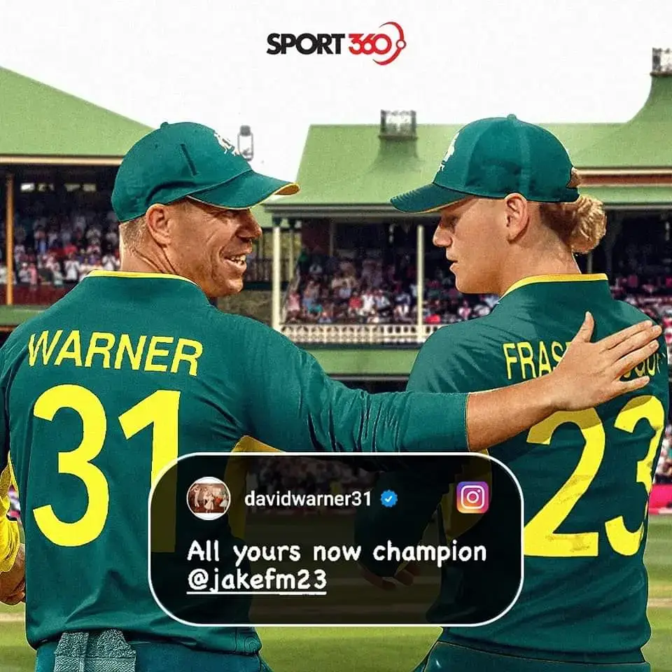 Jake Fraser-McGurk is following in the footsteps of David Warner 🇦🇺🙌 Both of them registered their maiden T20I fifties at the age of 22  #ChampionsCup2024 #cricket  #PakistanCricket #livecricketupdate 