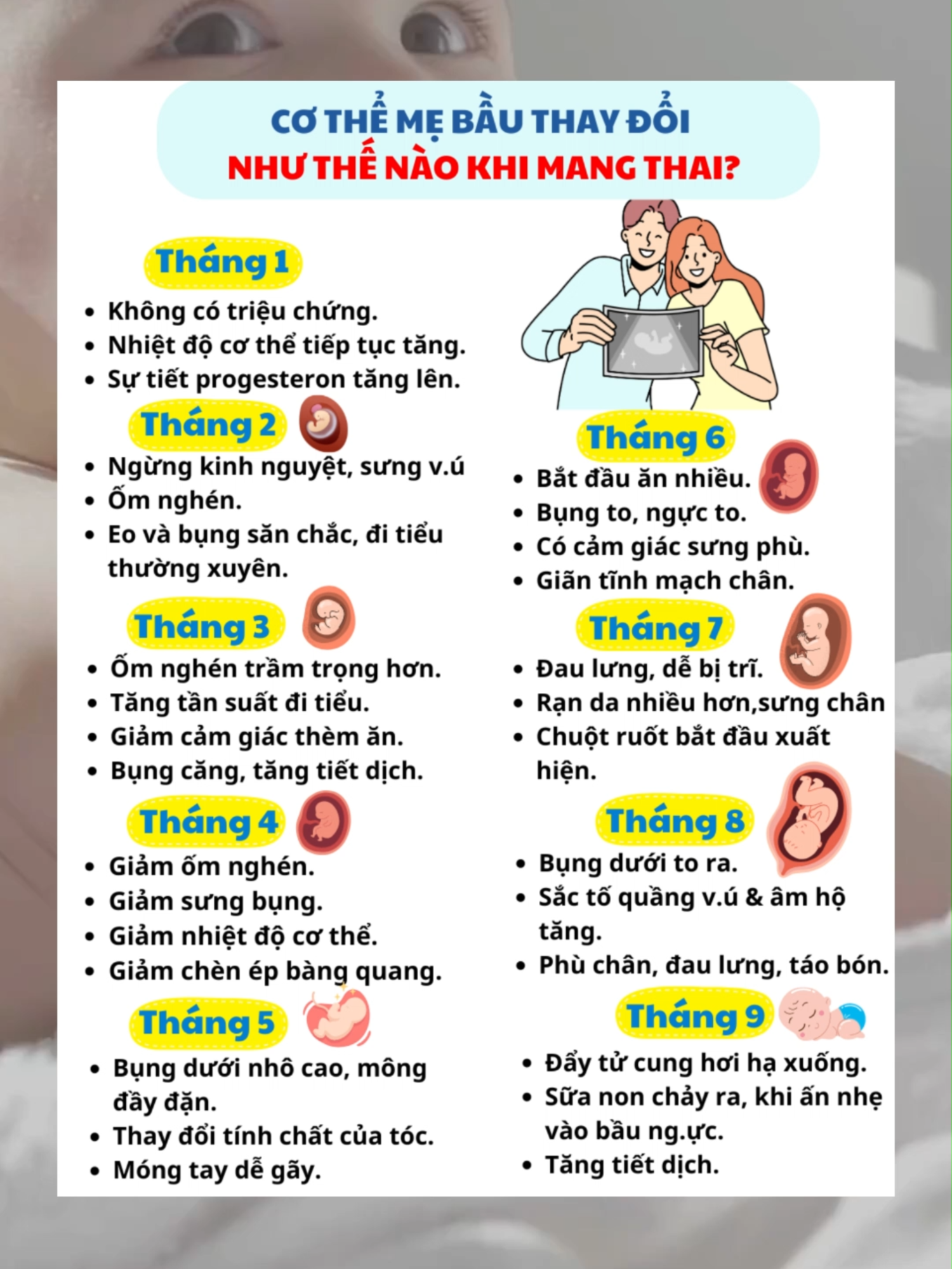 Những thay đổi trong quá trình mang thai 9 tháng của mẹ bầu. #mebauthongthai #mangbau #emmasivn #emmasi #mangthai #mebau #embedangyeu #omnghen