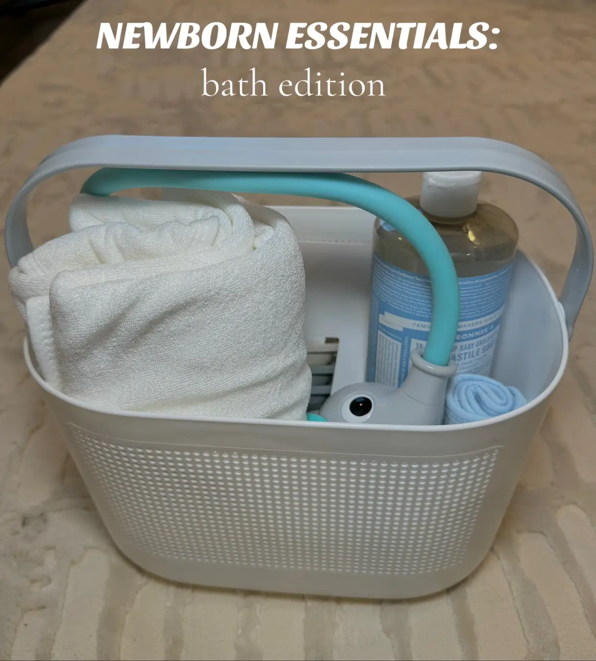 The best Amazon newborn bath essentials we loved with our first baby 🍼👶🏽 #newborn #newbornbaby #bathtime 