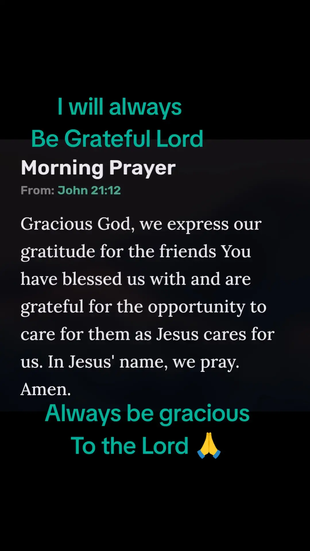 Always be gracious To the Lord 🙏 I will always Be Grateful Lord #greateful #god #motivation 