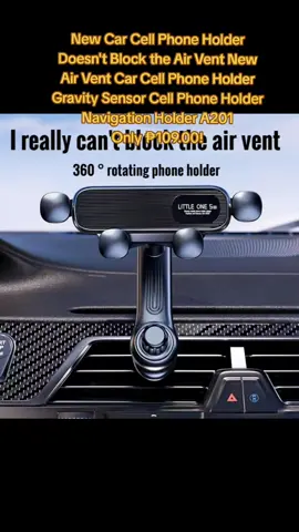 New Car Cell Phone Holder Doesn't Block the Air Vent New Air Vent Car Cell Phone Holder Gravity Sensor Cell Phone Holder Navigation Holder A201 Only ₱109.00!#highlight #foryourspotted #trending #tiktokworld #tiktokaffiliate #followers #legit💯 #motorcycles #bicycle #fyp #assesories 