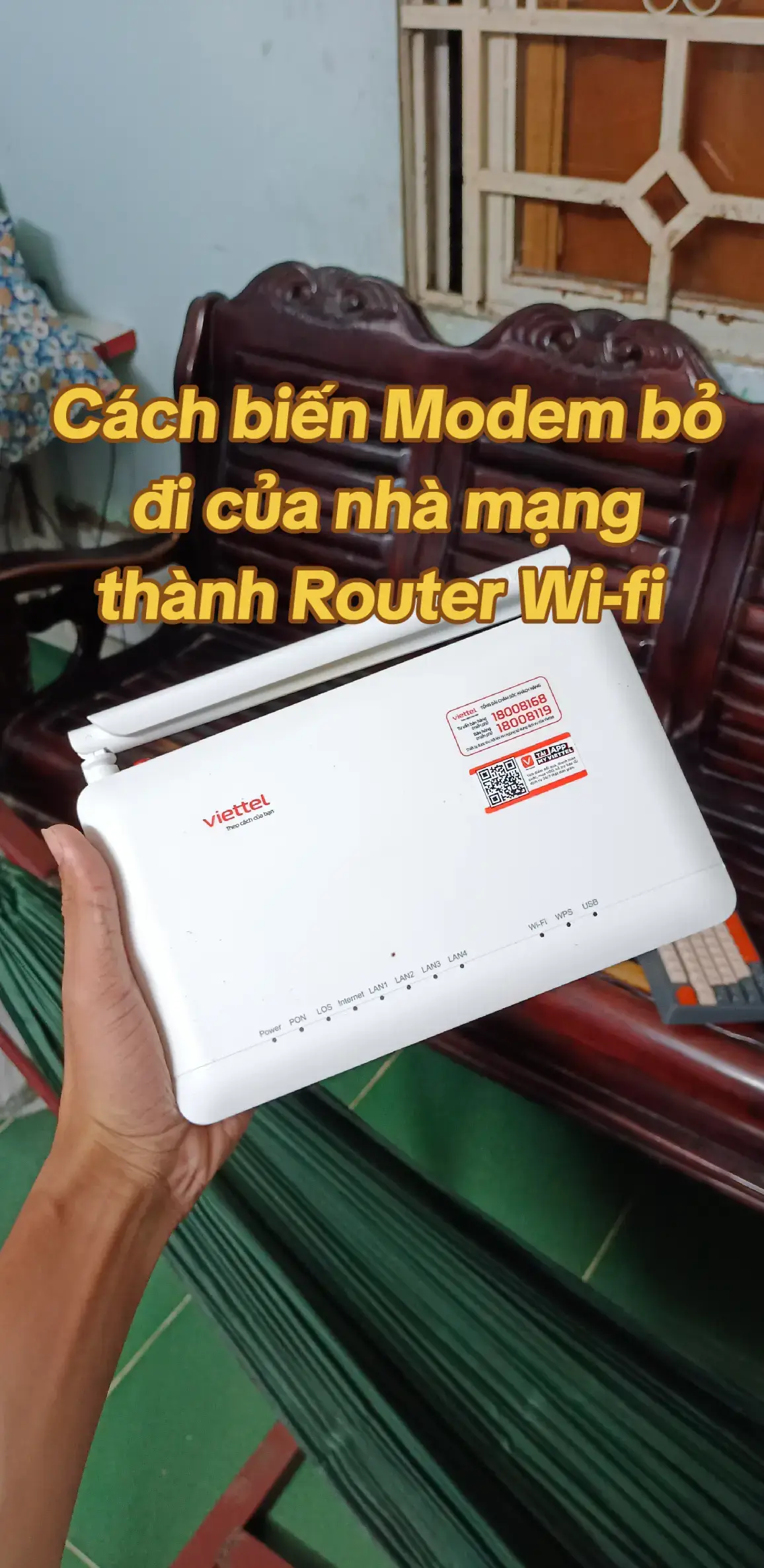 Cách biến #Modem bỏ đi của nhà mạng thành #Router #Wifi  Bước 1: Truy cập vào thiết bị thông qua thông tin dưới đây thiết bị  (Reset thiết bị nếu sử dụng thông tin  mặc định của thiết bị) Bước 2: Cài tên và mk wi-fi theo mong muốn  (thiết lập thành một điểm truy cập) ( Bước 3: Vào #DHCP SERVER và off nó đi (bước này mục đích tắt địa chỉ IP riêng của thiết bị, giờ đây nó giống như 1 cái Ăn-Ten của Modem chính nhưng khác tên) Bước 4: Kết nối #LAN từ Modem chính đến LAN thiết bị mà bạn vừa cài đặt (sau khi xong bước này bạn có thể ngắt wi-fi và kết nối lại trải nghiệm Router Wi-fi mới của bạn) #WIFI #vnpt #fpt #viettel 