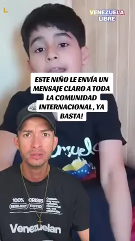 Este niño le envia un mensaje claro a toda la comunidad internacional, Ya Basta! #elflacowillnoticias #estadosunidos #venezuelalibre #venezolanosporelmundo 