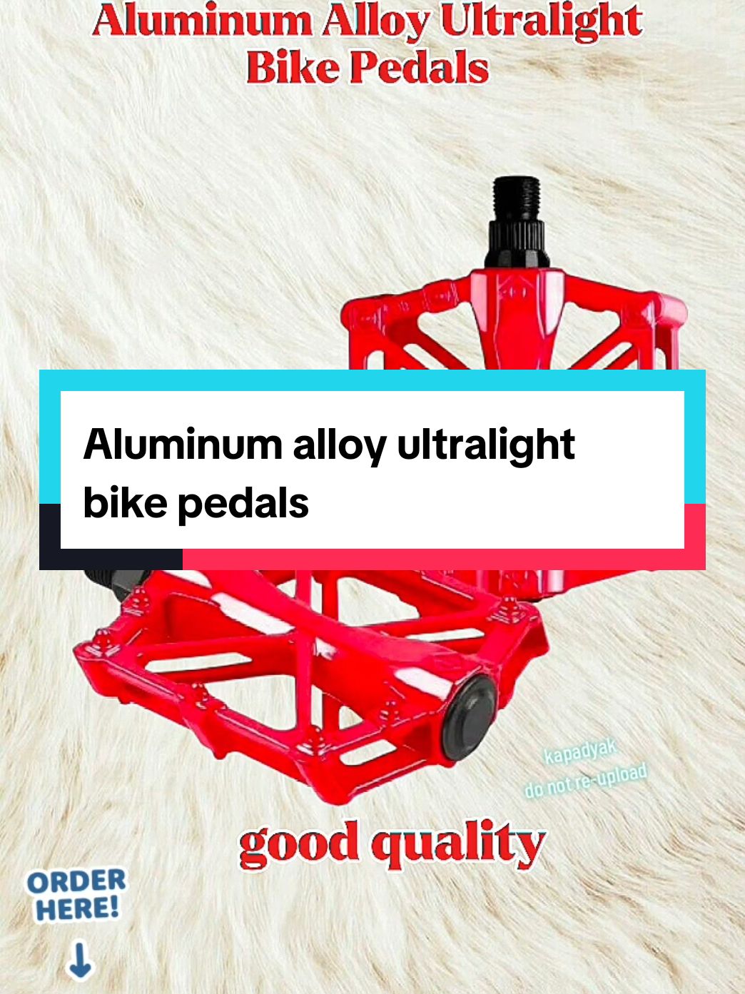 Aluminum alloy ultralight bike pedals #bicycleaccessories #bikeaccessories #bikepedal #HadaLaboRayaGlow 