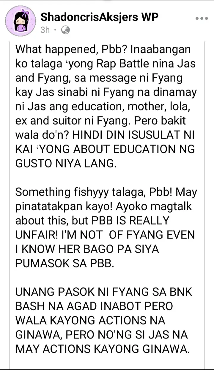 Pinoy Big Brother unfair‼️‼️‼️‼️😡😡😡😡 #jasmine #jas #PBB #gen11 #fyp #fyppppppppppppppppppppppp #pbbfyang #pbbgen11 