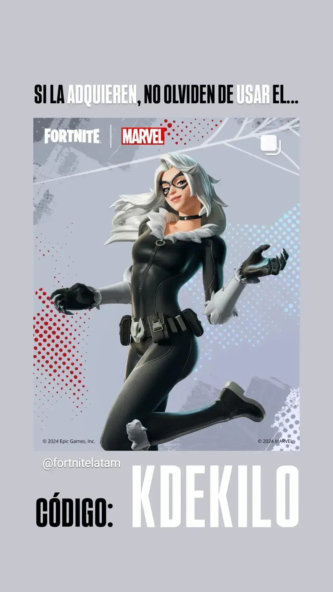 #BlackCat #GataNegra #Fortnite #FortniteMarvel #JuegosGratis #EpicGames #FreeGames #CodigoDeCreador 