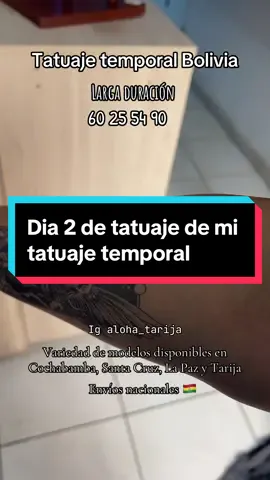 Tatuajes temporales Bolivia. Les muestro el dia 2 de como se ve mi tatuaje temporal. Pedidos al 60 25 54 90 #tatuajesbolivia #tatuajesfalsos #tatuajestarija #tatuajestemporalesbolivia #tatuajesfalsosbolivia #faketatto #tarija #cochabamba #lapaz #tatuajessantacruz #tatuajesfalsosbolivia 
