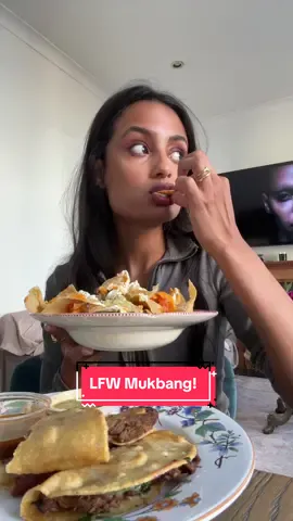 Necessary mukbang during #londonfashionweek !! Come munch with me 🫶🏽