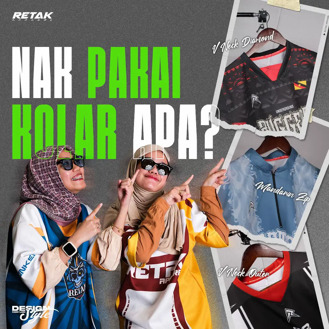 Dekat Retak Apparel, kami ada lebih 17 jenis kolar dan korang boleh campur seberapa banyak pon jenis kolar dalam satu tempahan. Best kan? So? Tunggu apa lagi?  JOM CUSTOM BAJU TEAM KORANG DENGAN RETAK APPAREL! #RetakApparel #DesignKamiLagistyle #sublimationjersey #kilangsublimationmalaysia #custommade #bajucustom #bajumrsm #bajukelas #jerseycustomdesign #kilangsublimation #buatbaju #bajubaseball 