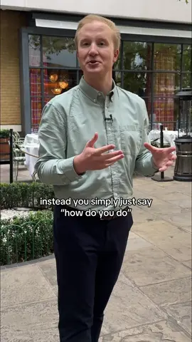 “How do you do”, “how do you do”. Don’t get caught out! #etiquette #williamhanson 