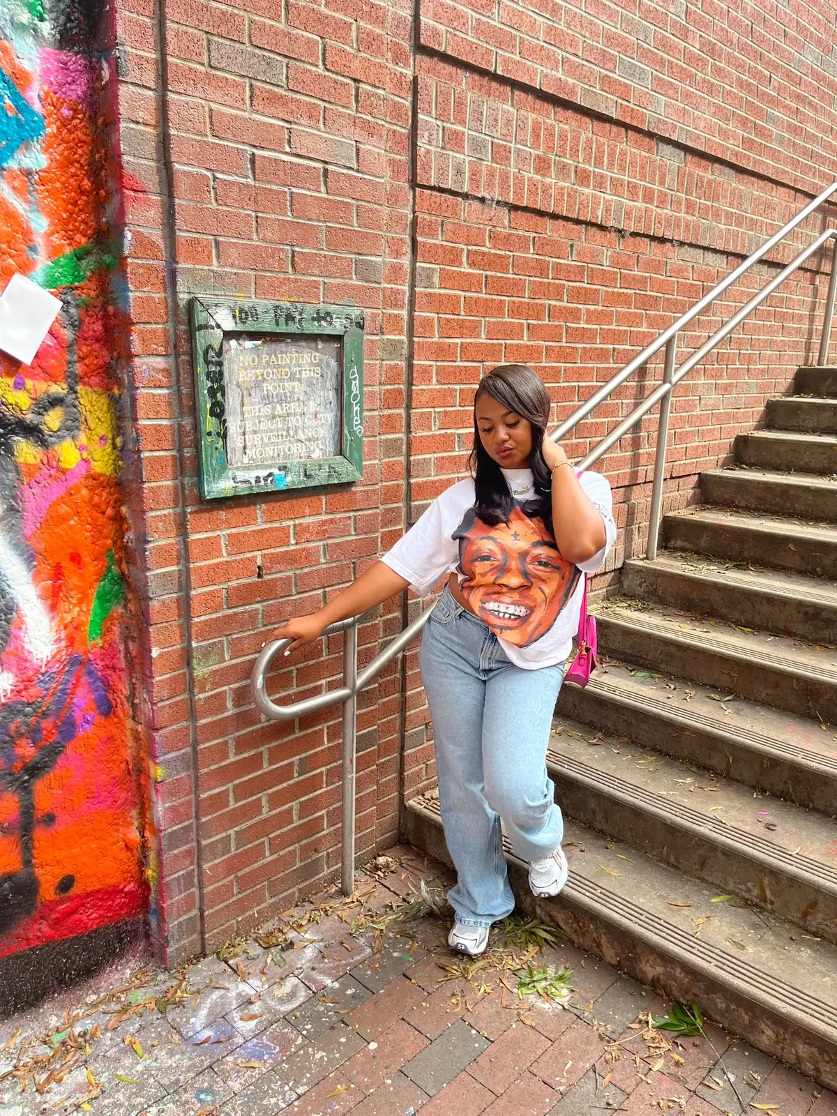 Recent flickssss! Outfit- shirt: @EIGHTY6FIVE Jeans: H&M Shoes: Balenciaga  - - - #fyp #fy #fypシ゚viral #outfitinspo #OOTD #pictures #picturespots #nctunnel #blackgirloutfits #fashion #placetotakepics #balenciaga #eighty6five #blowthisup #slideshow #runners #balenciagarunner 