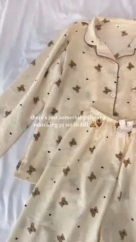 i can’t believe its only $11 too 🥺🤎 #matchingpjset #matchingpajamas #fallpjs #matchingset 