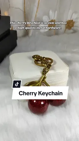 Add a little cherry charm to your bag! 🍒✨🥰❤️ #keychain #cherrykeychain #bagaccessories 