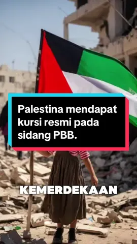Palestina mendapat kursi resmi pada sidang PBB. Palestina berpeluang merdeka. #palestine #palestine🇵🇸 #gaza #rafah #alleyesonrafah #israel #stopwar #hamas #usa #usa🇺🇸 #fyp 