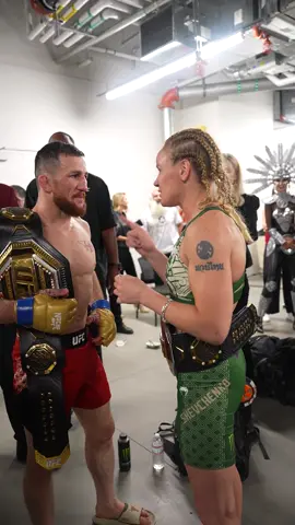 #AndNew 🤝 #AndNew  #MerabDvalishvili and #ValentinaShevchenko share a moment backstage! #UFC306 | #NocheUFC | #UFC | #MMA