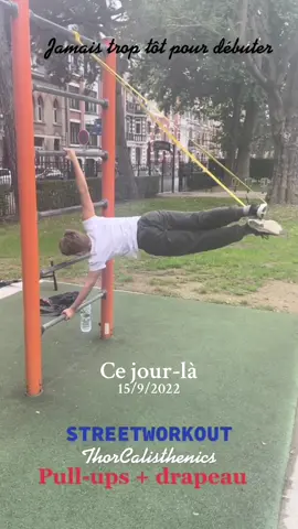 #cejour-là  Edgar a deja bien grandi, il venait d’avoir 12 ans sur cette video, il vient de feter ses 14… #streetworkout #calisthenics #beginner #kids #pullup #humanflag 