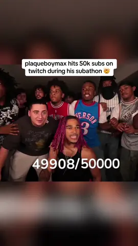 plaqueboymax hits 50k subs on twitch during his subathon 🤯 #plaqueboymax #fyp #viral #twitch #trending 