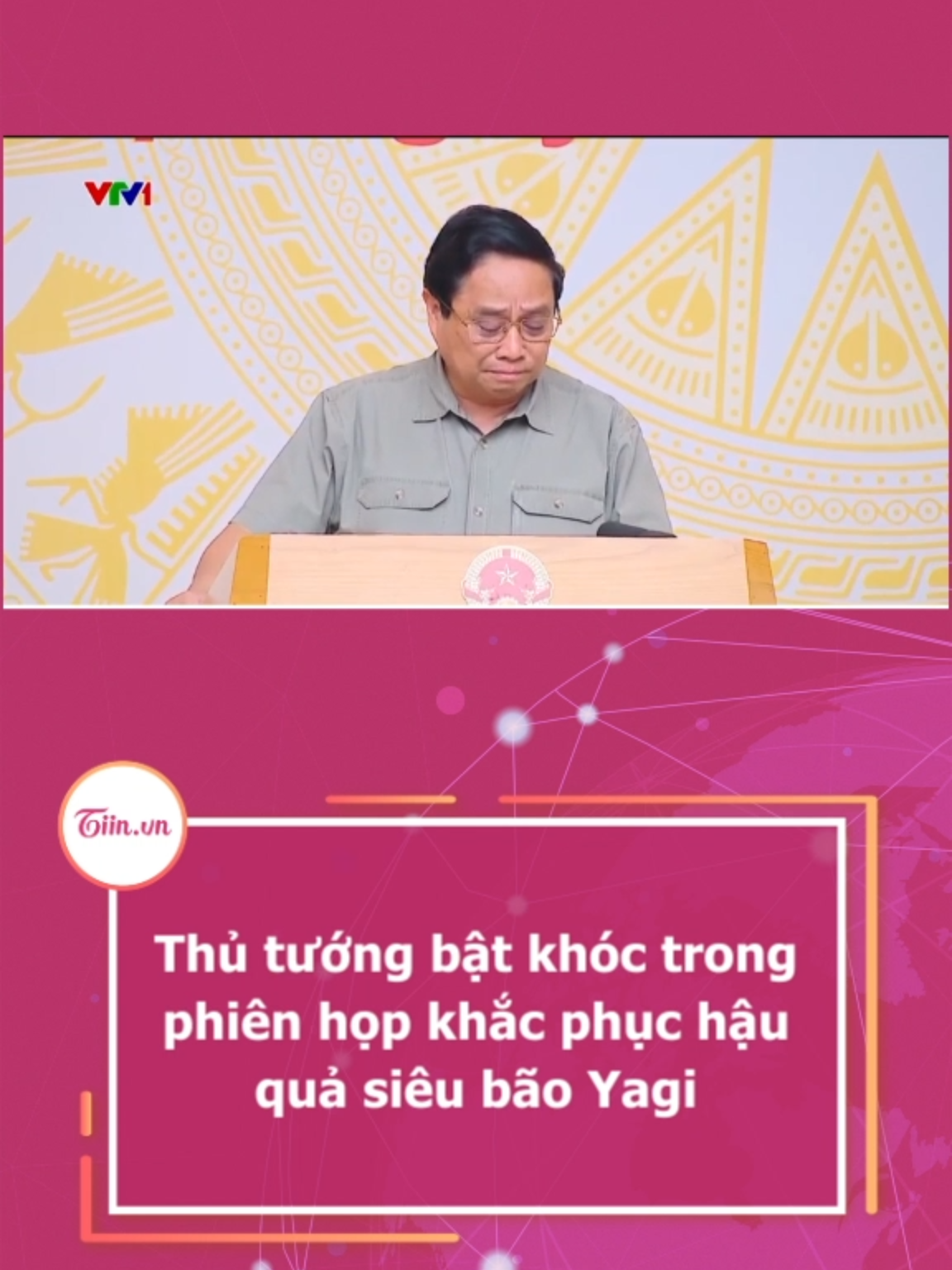 Thủ tướng bật khóc trong phiên họp khắc phục hậu quả siêu bão Yagi #tiinnews #yagi #sieubaoyagi