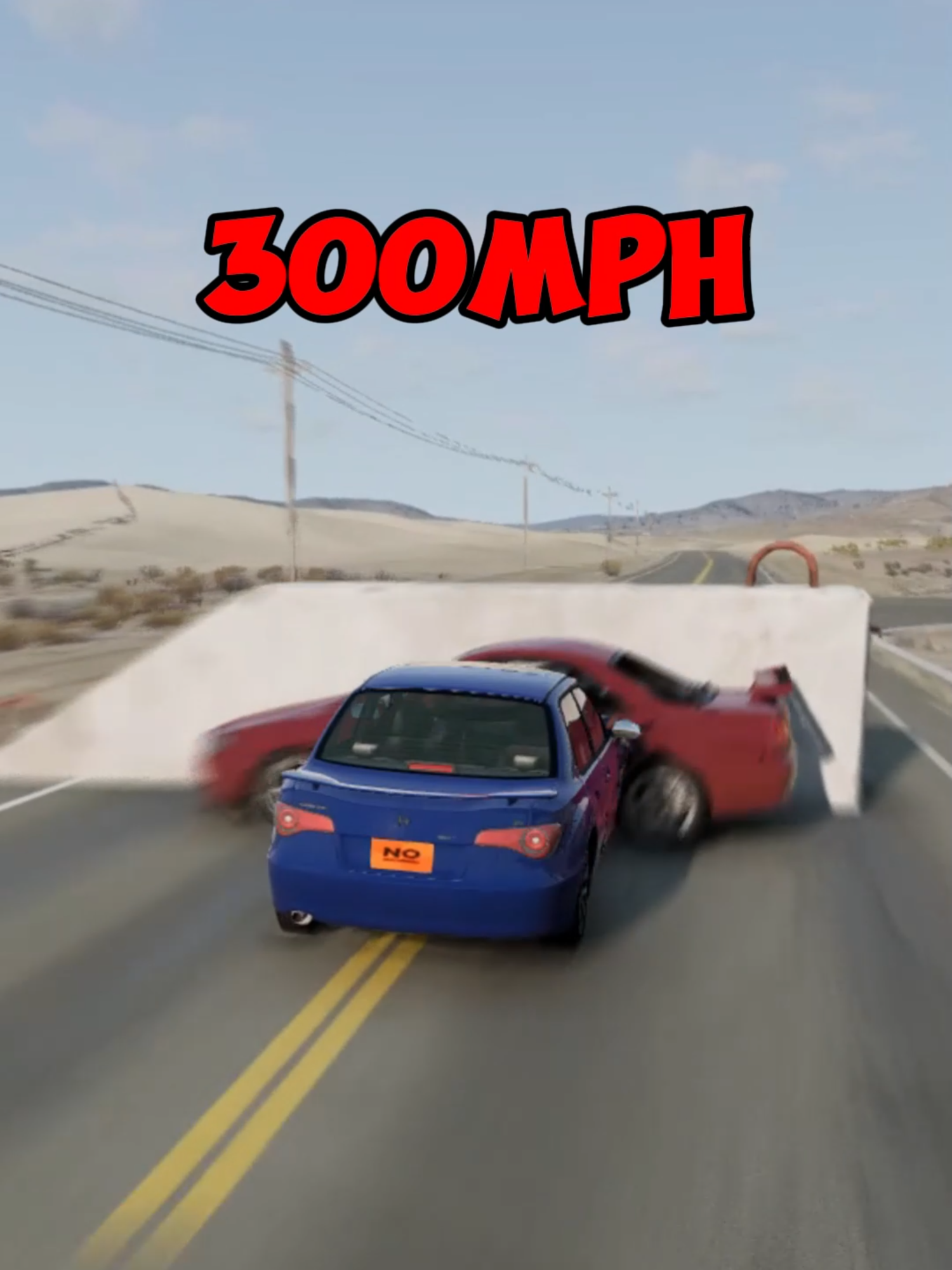 300MPH was crazy💀 #beamng #beamngdrive #fyp #foryou #foryourpage #crash