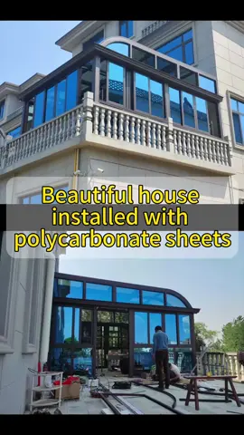 Beautiful house installed with polycarbonate sheets.🥰🥰 #polycarbonatesheet  #polycarbonate  #sunroom  #awning  #sunshade  #canopy  #roofing  #gazebo  #foryou 