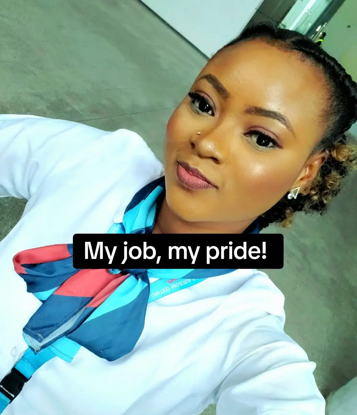 My job, My pride! standing tall always.  UNITED NIGERIA AIRLINE! #work #job #airlinesecurity #airline #worklife #likemyvideo #viral #uktiktok #fypppppppppppppppppppppp #followme #followmeplease #tiktok #trendy #motivation #unitedkingdom #unitednigeriaairline #teamworkmakesthedreamwork 