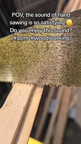Favorite sound of wood being cut by hand ✋️ 😌  #asmr #asmrsounds #asmrvideo #asmrsoundsdaily  #woodworking #woodwork #wood 