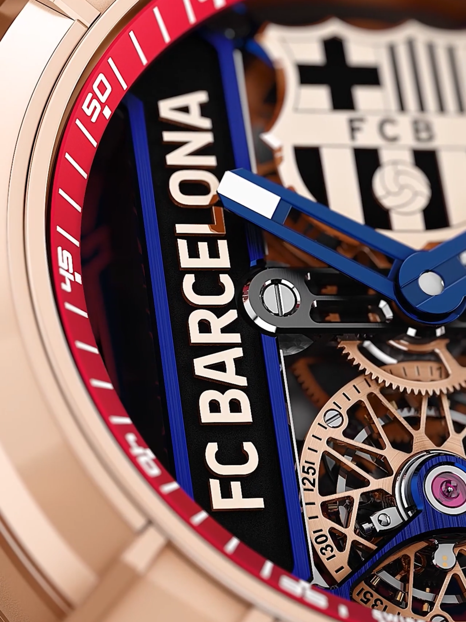 As FC Barcelona commemorates 125 years of glory, Jacob & Co. is honored to collaborate on a timepiece that captures the essence of this storied journey—the Epic X Tourbillon FC Barcelona 125th Anniversary Edition. With only 125 pieces available, this exclusive watch features a 60-second tourbillon, a hallmark of Jacob & Co.’s technical brilliance, set against a backdrop of the club’s vibrant colors—blue and garnet. The years “1899” and “2024” are engraved on the dial, marking the club’s evolution from its founding to this historic milestone. This watch is not just a symbol of time; it’s a tribute to the enduring spirit of FC Barcelona. #Jacobandco #Inspiredbytheimpossible #FCBarcelona