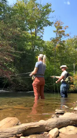 Nothing compares to camping and fishing with your husband all weekend in the fall 🏕️ #fyp #camping #fishing #fall #married #river #patagonia #uglystickfishing #tentcamping #nature 