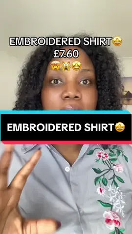 Embroidered shirt🤩 ##TikTokMadeMeBuylt #ForYouDays #productreview #fy #DealDrops #CapCut 
