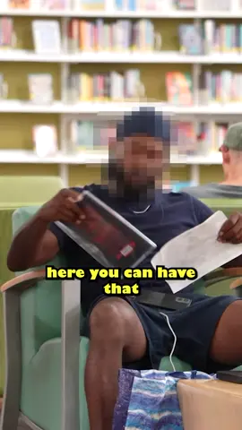 Returning books with strangers faces on them 😂 full vid link in bio #fyp #foryou 