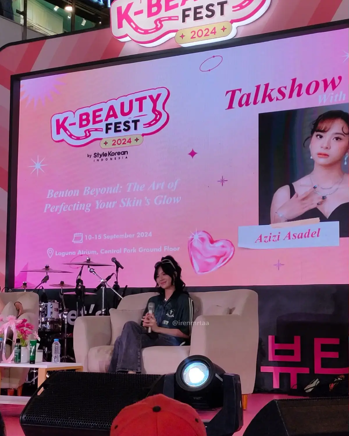 @zee asadel at K-beauty fest 2024 #aziziasadel #zeeasadel #zeejkt48 #centralpark 