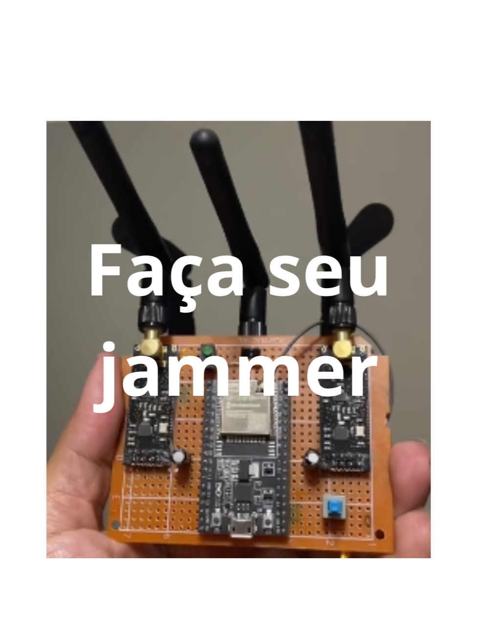 #aprenda como fazer seu #jammer bloqueador de #bluetooth com esse circuito simples #tutorial #DIY #projeto #esp32 #eletronica #arduino #hardwarehacking