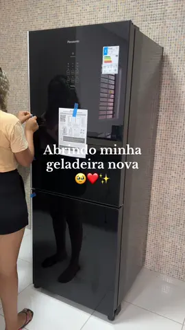 Abrindo a geladeira dos meus sonhos😍💖  Modelo: BB53 Panasonic  #geladeiranova #bb53 #dicasdecasa #donadecasa #paravoce #fy 