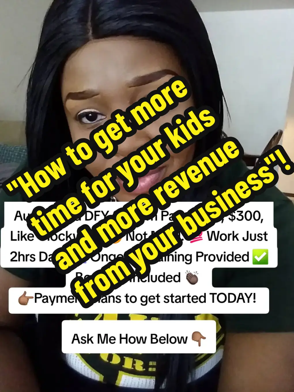 Automated DFY System Pays $100,  $300,  Like Clockwork 🤯 Not MLM. 💯 Work Just 2hrs Daily 🙏🏾 Ongoing Training Provided ✅ Bonuses Included 👏🏿  👉🏾Payment plans to get started TODAY!  Ask Me How Below 👇🏾