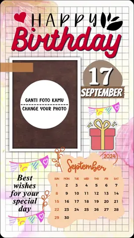#CapCut 17 september birthday template #happybirthday #birthdaytemplate #aesthetic #birthday #fyp 