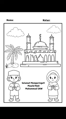 #Mewarnai Gambar #Tema Maulid Nabi 🕌