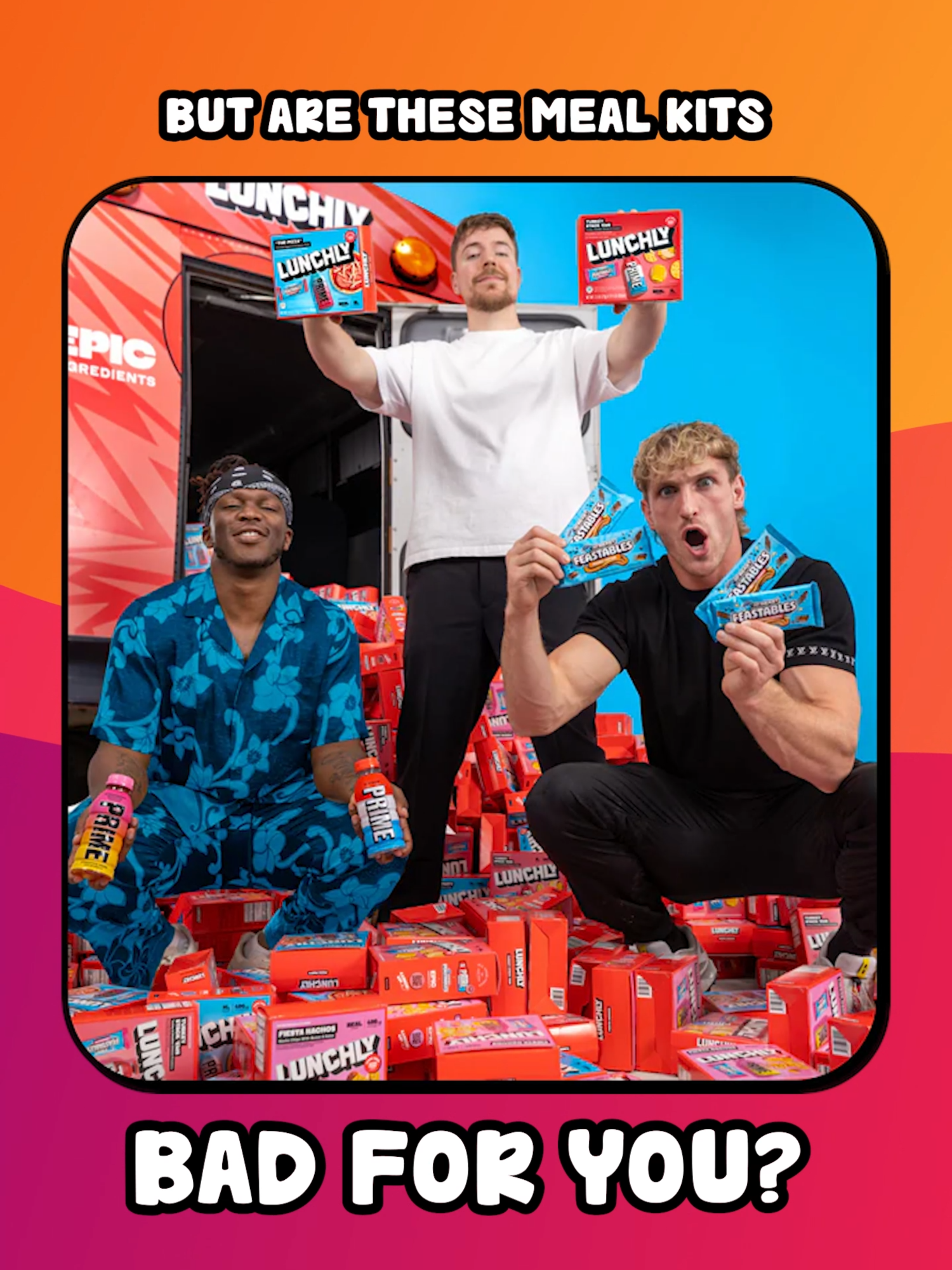 Today Mr Beast, KSI, and Logan Paul announced Lunchly! And of course the first thing I did was check what the ingredients were 😅 Everything in moderation so honestly they're probably fine as an infrequent treat!