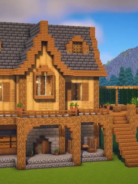 Minecraft: How To Build a Medieval Survival House | Tutorial 🔥😯 part 1 #minecraftmemes #minecraftbuilding #minivlog #building #games #game #GamingOnTikTok #gameplay #life