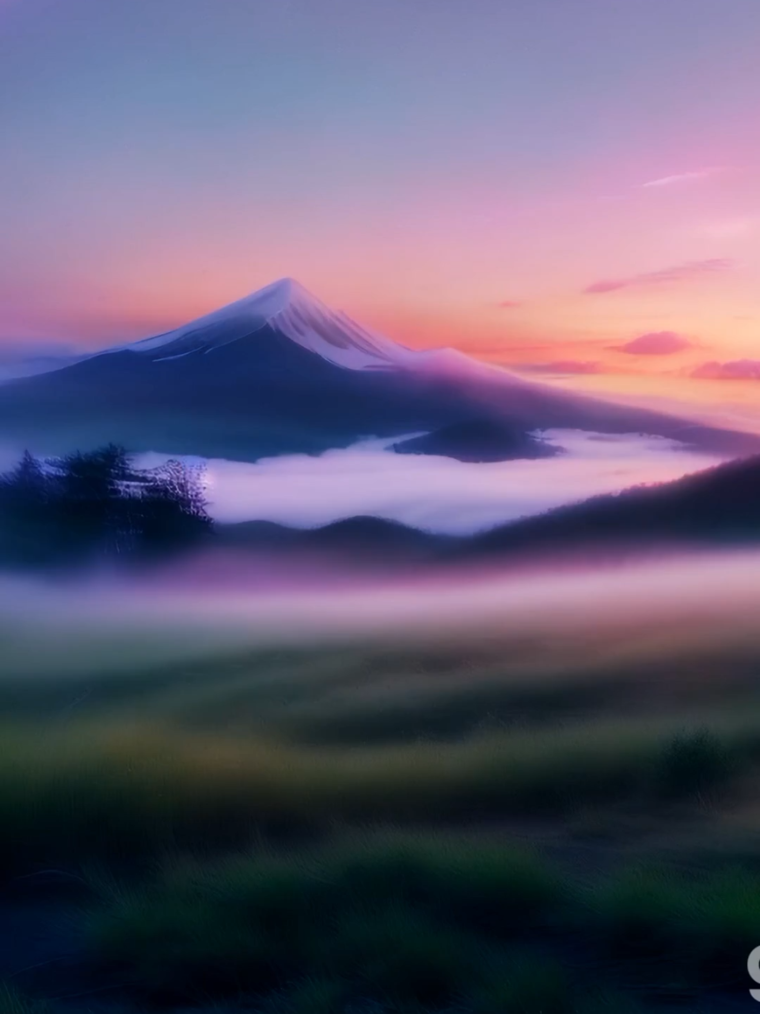 Relaxing wallpaper!! #mountain #desktop #wallpaper #fyp #foruyou #relaxingvideos #anime