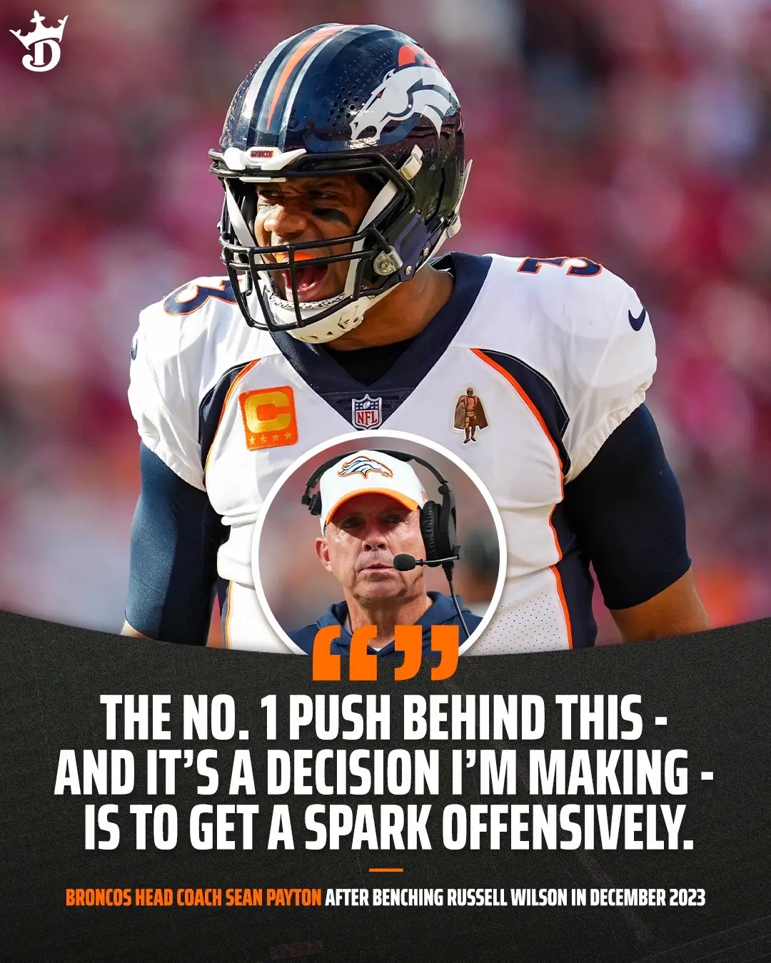 The Broncos offense has produced significantly less since Sean Payton benched Russell Wilson 😳 #denverbroncos #broncos #seanpayton #russellwilson #nfl #nflfootball #nfltiktok #football